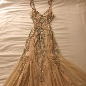Sean Collection jeweled gown (champagne)